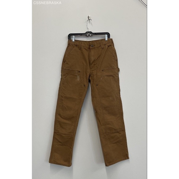 Carhartt Brown Men's double-knee Loose Fit B136 (washed duck) Pants - Size 32x32